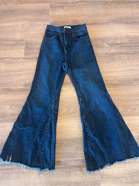 O2 Denim Wide Flare Panel Jeans 28x29